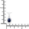 Image 3 : Plated Rhodium 0.80ct Blue Sapphire and Lab Diamond Pendant with Chain