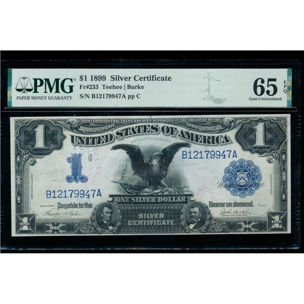 1899 $1 Black Eagle Silver Certificate PMG 65EPQ