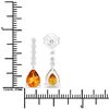 Image 3 : Plated Rhodium 1.80ctw Citrine and Lab Diamond Earrings