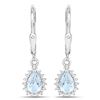 Image 3 : Plated Rhodium 2.00ctw Blue and White Topaz Jewelry Set