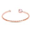 Image 1 : 14KT Rose Gold 2.05ct Morganite and Diamond Bangle