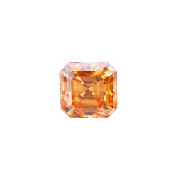 Dazzling 5 Ct VVs1 Champagne Gold Fire Moissanite Solitaire