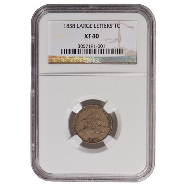 1858 Flying Eagle Cent NGC XF40