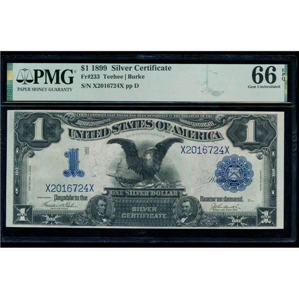 1899 $1 Black Eagle Silver Certificate PMG 66EPQ