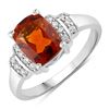 Image 1 : Plated Rhodium 1.65ct Citrine and Lab Diamond Ring