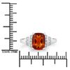 Image 4 : Plated Rhodium 1.65ct Citrine and Lab Diamond Ring