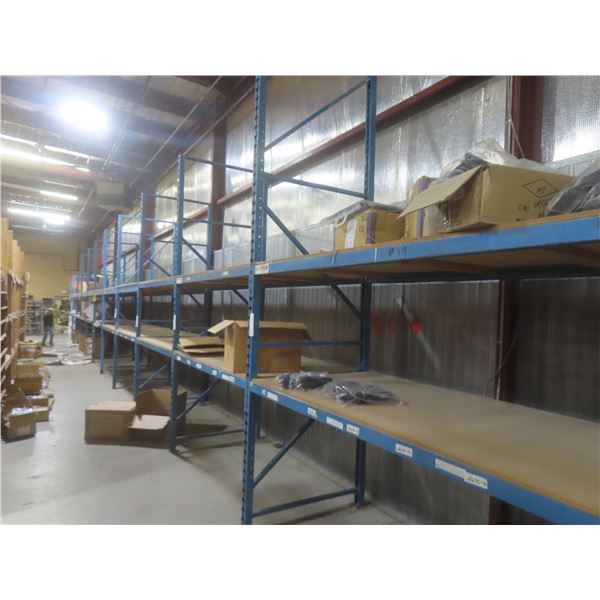 Pallet Racking 48" Deep:  13 Uppers 10 ft and 12 ft, 48 Side Rails with Wood Shelves.  Product Not