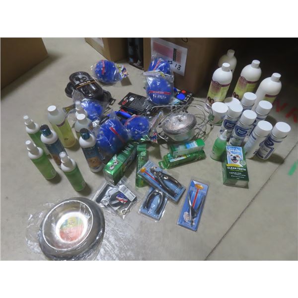 Vita Oil, Coat Oil, Stainless Steel Bowls w/ Stand, Nail Clippers, Ball Puffs, Leashes