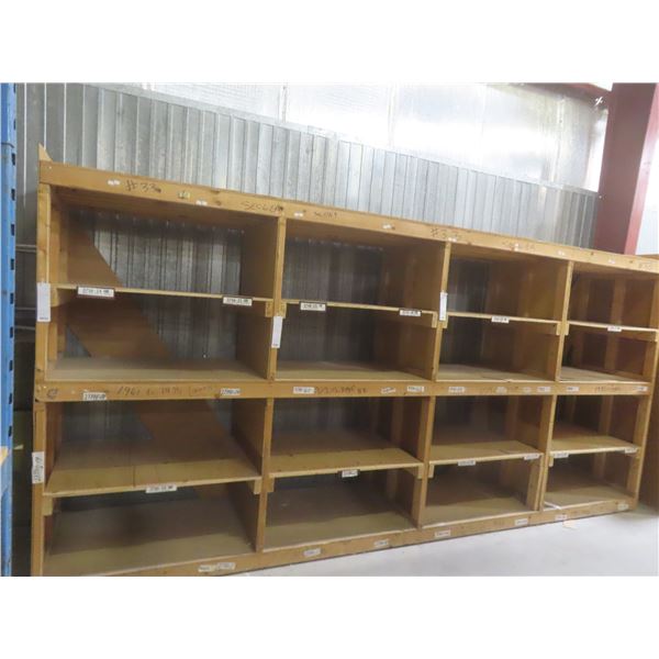 Wood Shelving 7 ft H × 32" D × 15 ft