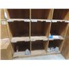 Image 10 : 3 Pigeon Hole Wood Cabinets 8 ft H × 6 ft W × 24" Deep, 2 with 12 Hole & 1 with 36 Hole.  Product