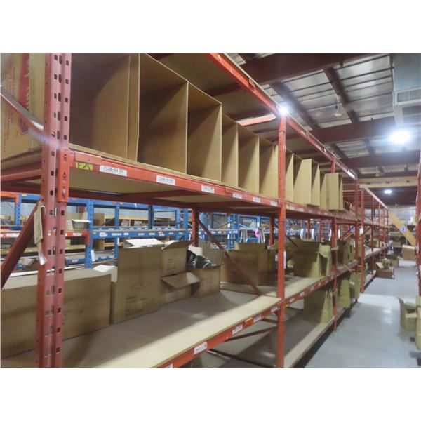 Pallet Racking 48" Deep:  4 Uppers 10 ft, 24 Side Rails 8 ft with Wood Shelving.  Product Not 