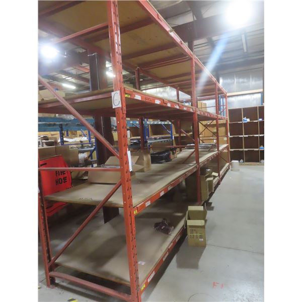 Pallet Racking 48" Deep:  4 Uppers 10 ft, 24 Side Rails 8 ft with Wood Shelving.  Product Not 
