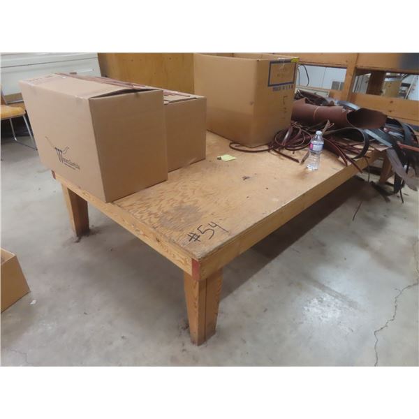 Wood Work Table 20" H × 96" x 48".  Product Not Included.