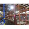 Image 1 : Pallet Racking 48" Deep:  5 Uppers 10 ft, 32 Side Rails 8 ft with Wood Shelving.  No Product 