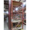 Image 2 : Pallet Racking 48" Deep:  5 Uppers 10 ft, 32 Side Rails 8 ft with Wood Shelving.  No Product 