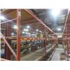Image 3 : Pallet Racking 48" Deep:  5 Uppers 10 ft, 32 Side Rails 8 ft with Wood Shelving.  No Product 