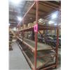 Image 7 : Pallet Racking 48" Deep:  5 Uppers 10 ft, 32 Side Rails 8 ft with Wood Shelving.  No Product 