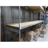 Image 2 : Metal Adjustable Shelving – 3 Uppers 12 ft, 16 Side Rails 8 ft, Wood Shelving – Qty 8.  No Product I