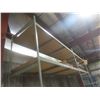 Image 3 : Metal Adjustable Shelving – 3 Uppers 12 ft, 16 Side Rails 8 ft, Wood Shelving – Qty 8.  No Product I