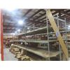 Image 1 : Metal Adjustable Shelving – 8 Uppers 10 ft, 40 Cross Beams 8 ft w/ Wood Boards 36 x 96.  No