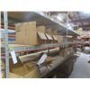 Image 8 : Metal Adjustable Shelving – 8 Uppers 10 ft, 40 Cross Beams 8 ft w/ Wood Boards 36 x 96.  No