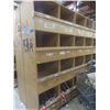 Image 2 : Wood Pigeon Hole Style Cabinet 8 ft H × 24" D × 8 ft – Qty 3.  No Product Included.