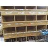 Image 3 : Wood Pigeon Hole Style Cabinet 8 ft H × 24" D × 8 ft – Qty 3.  No Product Included.