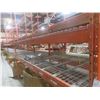 Image 6 : Pallet Racking 42" Deep:  9 Uppers 10 ft, 28 Side Rails 12 @ 10 ft and 16 @ 12 ft with Wire Mesh 