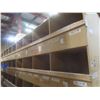 Image 2 : Wood Pigeon Hole Style Cabinet 8 ft H × 24" D × 8 ft – Qty 3.  No Product Included.