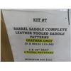 Image 2 : Barrel Saddle Kit w/ Leather-Tooled Saddle Patterns – Leather Only