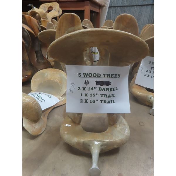 Saddle Tree, Wood Barrel and Trail Style – Qty 5