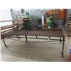 Image 1 : Rolling Steel Framed Work Table w/ Expanded Metal Top, 4 x 10 ft × 32" H