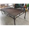 Image 2 : Rolling Steel Framed Work Table w/ Expanded Metal Top, 4 x 10 ft × 32" H