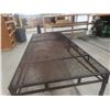 Image 3 : Rolling Steel Framed Work Table w/ Expanded Metal Top, 4 x 10 ft × 32" H