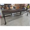 Image 4 : Rolling Steel Framed Work Table w/ Expanded Metal Top, 4 x 10 ft × 32" H