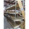 Image 1 : Adjustable Metal Shelving – 8 Uppers 10 ft, 48 Side Rails 8 ft, w/ Wood Shelf Boards 3 x 8 ft – Qty