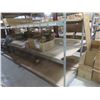 Image 2 : Adjustable Metal Shelving – 8 Uppers 10 ft, 48 Side Rails 8 ft, w/ Wood Shelf Boards 3 x 8 ft – Qty