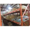 Image 2 : Pallet Racking 44" Deep:  3 Uppers 10 ft, 8 Side Rails 12 ft with Wood Shelving.  Product Not Includ
