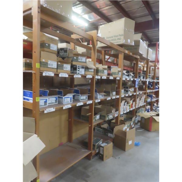 Wood Adjustable Shelving Unit 8 ft × 8 ft × 24" Deep – Qty 3. Product Not Included.