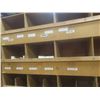 Image 4 : 16-Hole Pigeon Hole Wood Shelving Unit 8 ft H × 8 ft L × 24" Deep – Qty 3. Product Not Included.