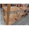 Image 4 : 4-Tier Wood Shelf Unit 63 x 31 1/2 x 17 1/2" – Qty 2