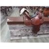 Image 2 : Finished Wood Saddle Display Unit 33 x 96 x 16 1/2".  No Saddles or Product Included.