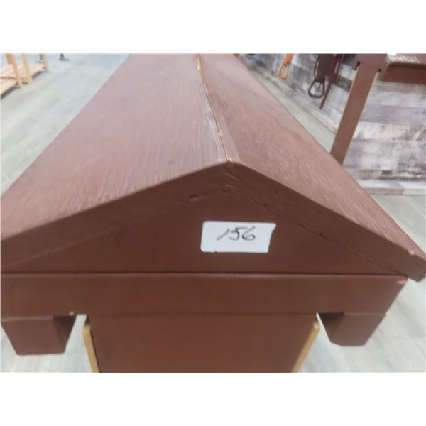 Finished Wood Saddle Display Unit 33 x 96 x 16 1/2".  No Saddles or Product Included.