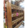 Image 2 : Wood 16-Hole Pigeon Hole Shelf Unit 8 ft H × 8 ft W × 24" Deep.  No Product Included.