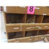 Image 3 : Wood 16-Hole Pigeon Hole Shelf Unit 8 ft H × 8 ft W × 24" Deep.  No Product Included.