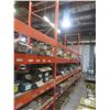 Image 4 : Pallet Racking 42" Deep:  4 Uppers 12 ft, 24 Side Rails (16 @ 12 ft, 8 @ 8 ft) with Wood Shelving.  