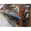 Image 3 : Pallet Racking 48" Deep:  5 Uppers 10 ft, 20 Side Rails 10 ft with Wood Shelving.  No Product Includ