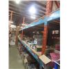 Image 6 : Pallet Racking 48" Deep:  5 Uppers 10 ft, 20 Side Rails 10 ft with Wood Shelving.  No Product Includ