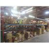 Image 1 : Pallet Racking 42" Deep:  4 Uppers 10 ft, 16 Side Rails 12 ft with Wood Shelving.  No Product Includ