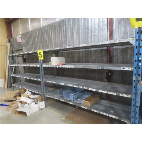 Adjustable Metal 4-Tier Shelf Unit 6 ft H × 8 ft W × 27" D – Qty 2.  No Product Included.